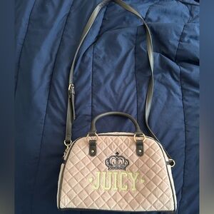 Juicy Couture Gold and Black Quilted Crossbody Bag